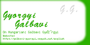 gyorgyi galbavi business card